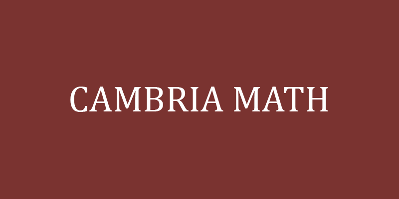 Cambria Math