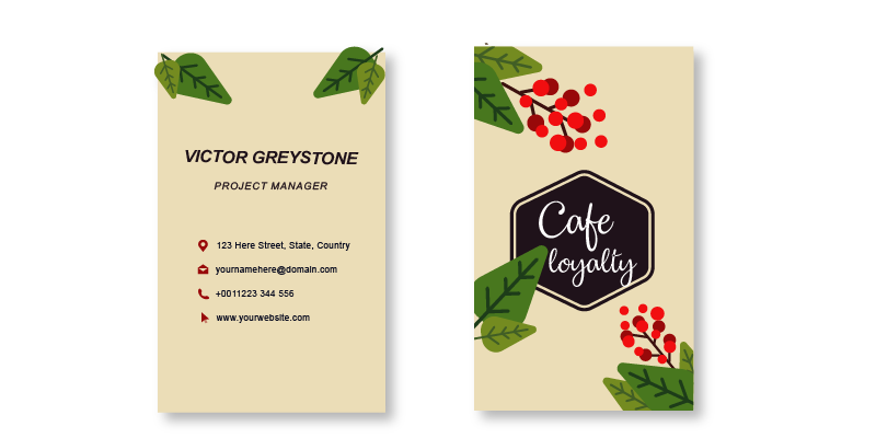 Coffee Shop Business Card